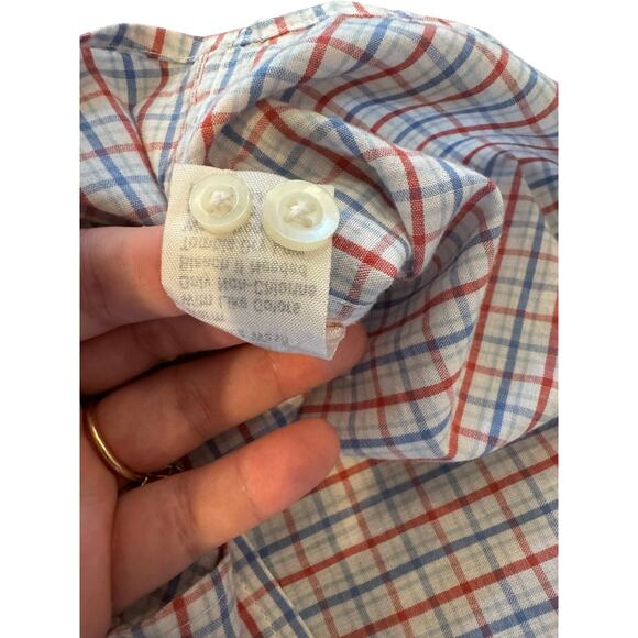 Saddlebred Men’s Classic Fit Button Down Shirt L Plaid Long Sleeve Casual Work - Picture 6 of 10